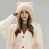 Luxury Women's Hand Knitted Adjustable Winter Beanie Mink/Fox Fur Lined Thermal Ear Protection Fashionable Functional Earmuffs