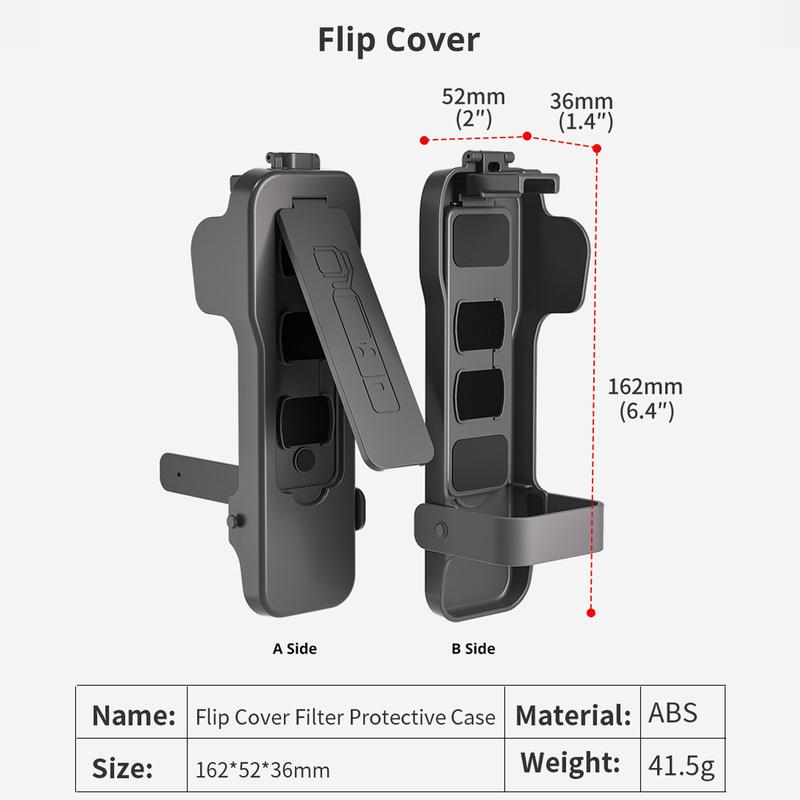 Schutzhülle für DJI OSMO Pocket 3 Flip-Cover mit 5 Filterschlitzen und Gummiband Pocket 3 Zubehör