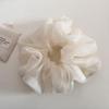 French Pearlescent Fairy Gauze Fluffy Scrunchie – Gentle, Versatile Hair Tie for a Lazy Low Bun