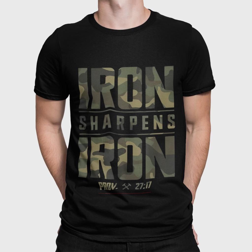 Iron Sharpens Iron Shirt Bible Verse Christian Faith Tee Unisex