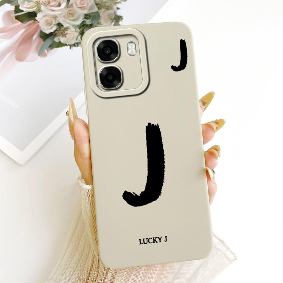 For OPPO A6X A6 A6T Pro 4G 5G 2026 Lucky Initial Letter Phone Case For Oppo A6 A6x A6t Soft Silicone Shockproof Cases Bumpers