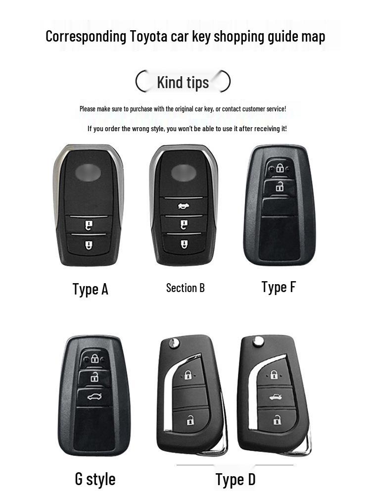 Toyota Camry, Corolla, RAV4, Landa, Avalon, and Viloran Key Cover (Women's Edition)
