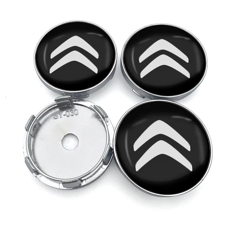 

4pcs Car Wheel Hub Center badge Caps Rims Series Wheel Covers Stickers For Citroen C2 C3 C4 C5 C6 C1 DS3 DS4 DS5 DS7 c4l Picasso