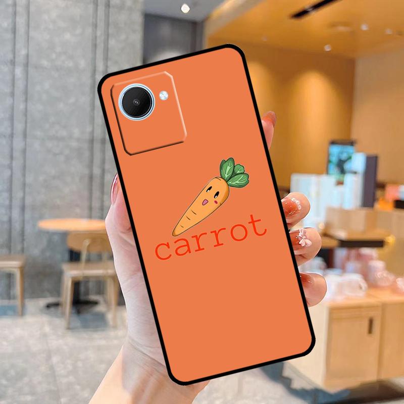 Carrot Vegetable Food Case For Realme C55 C33 C31 C35 C30 C11 C15 C25s C21Y GT Neo 5 3T 2T 8 9 10 11 Pro Plus