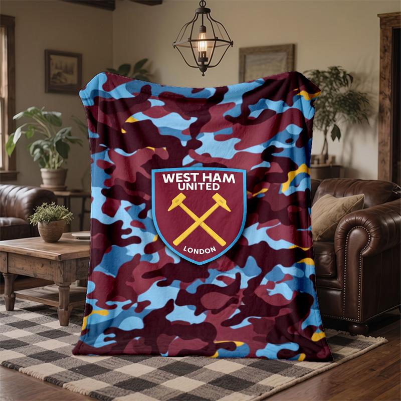 West Ham United Fußball Druck Flanell Decke Weich Warm Sofa Bett Überwurf Decke Für Zuhause Büro Schlafzimmer