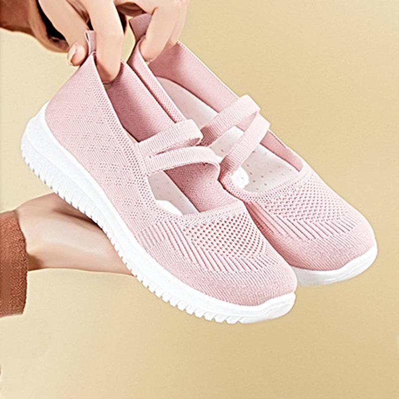 Ladies Shoes 2024 New Elastic Band Women's Vulcanize Shoes Autumn Breathable Mesh Solid Solft Sole Light Casual Walking Shoes