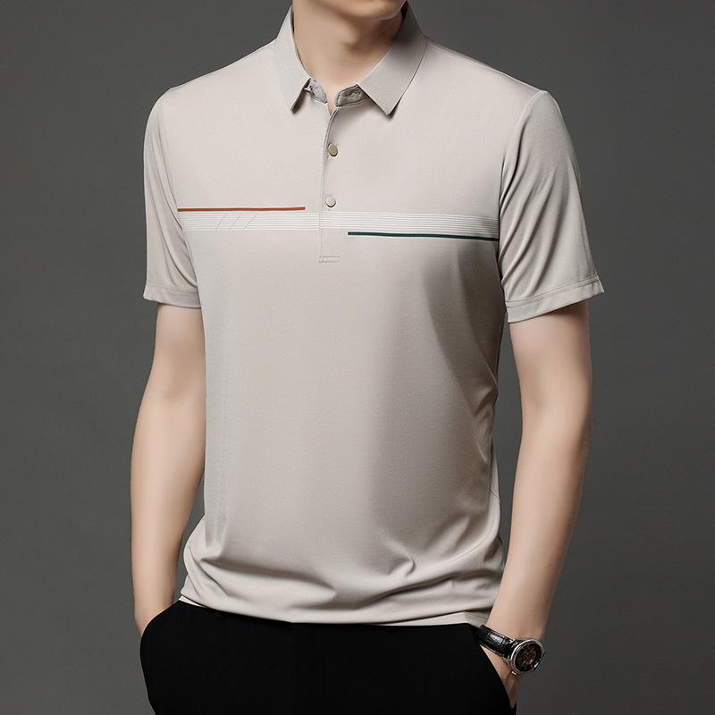 

Рубашка поло, удобная, дышащая, крутая, мужская, с отворотом, с коротким рукавом, повседневная футболка 4XL