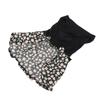 Dog Floral Dress Cute Back Bow Fashionable Spring Summer Pet Princess Dress for Small Dogs and Cats Black