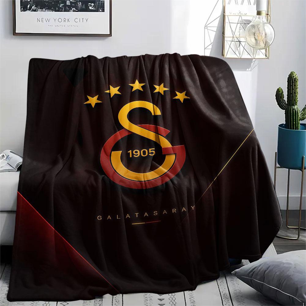Galatasaray Printed Flannel Blanket, soft throw for bedroom sofa, washable, fan merchandise, great gift.