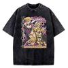 JoJos Bizarre Adventure Johnny Joestar Camiseta Gráfica para Hombre Camisetas de Algodón Lavado Vintage Camiseta Manga Harajuku Tops Masculinos