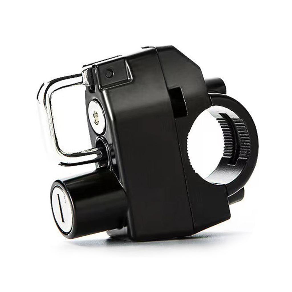 Universal Motorcycle Scooter Street Bike Handlebar Part Helmet Lock Anti-Theft Security Aluminum Alloy Locks with 2 Keys