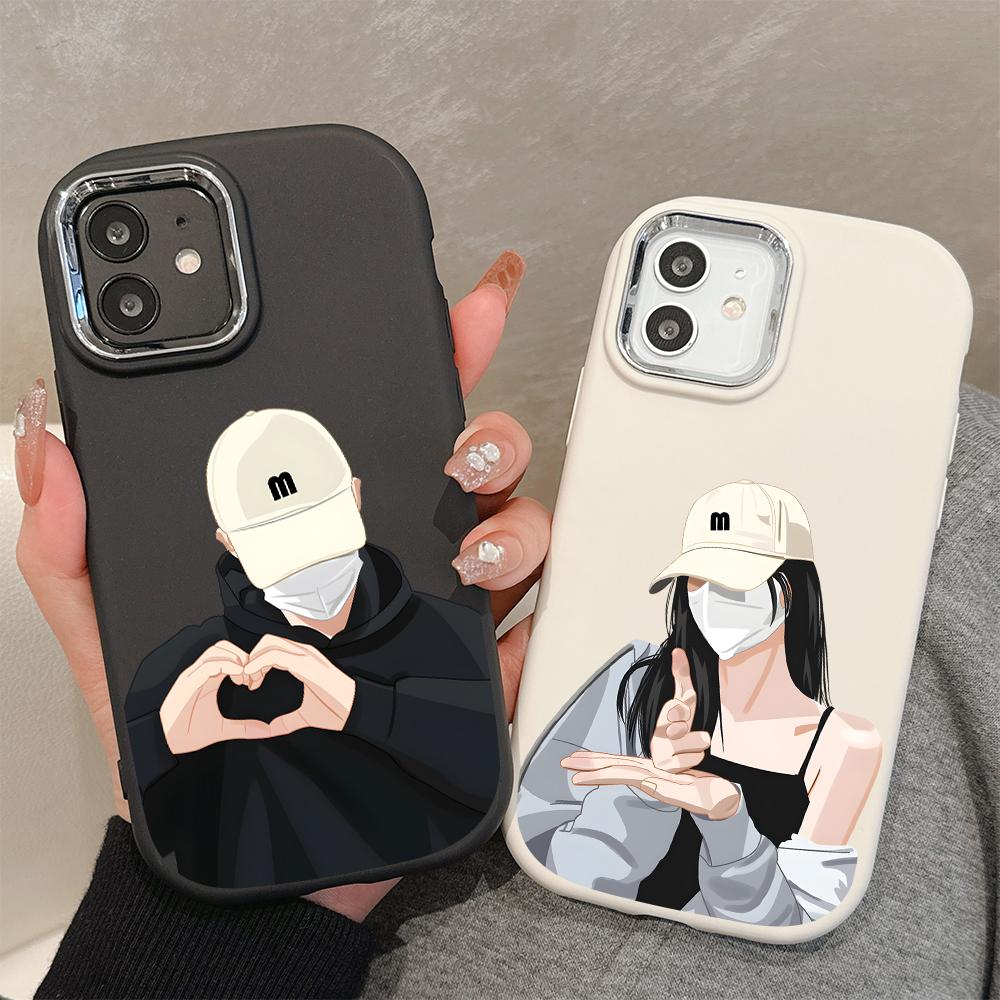 Solid Color Silver Edge Lens Soft Liquid Silicone Shockproof Phone Case for iPhone Samsung Huawei Honor Xiaomi Redmi OPPO Realme Vivo Infinix Tecno