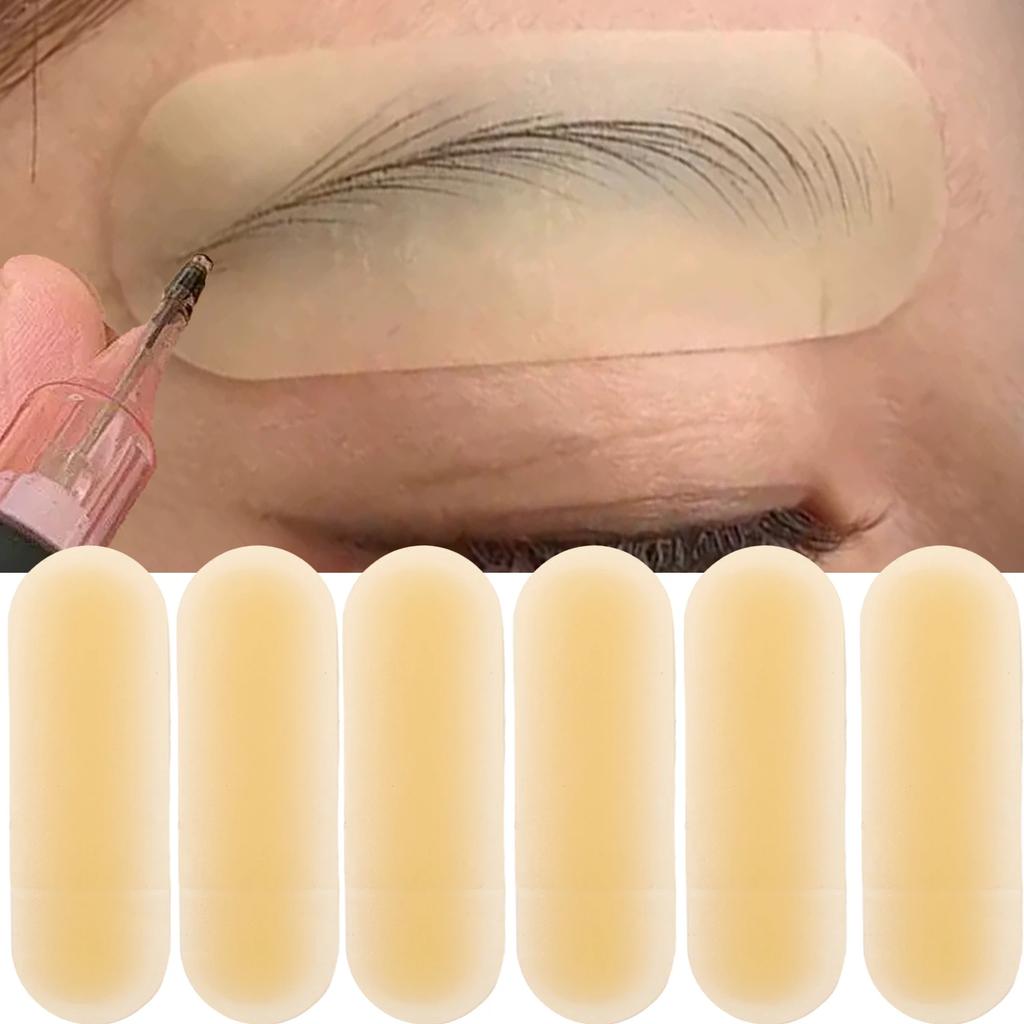 1-20Pcs Silicone Eyebrow Tattoo Practice Pads Reusable Microblading Training Skin for Beginners Waterproof PMU Transfer Sticker