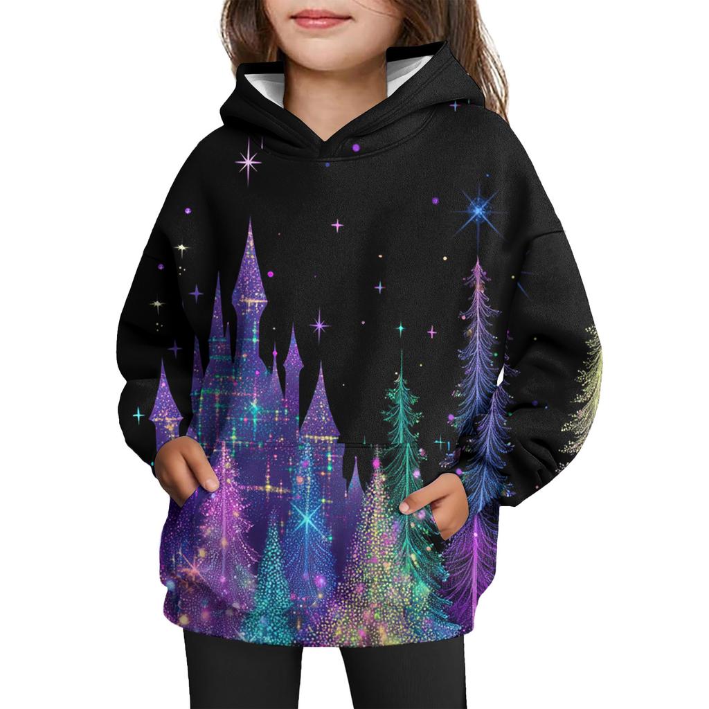 Dívčí mikina s kapucí a batikovaným vzorem - Pulovr s potiskem