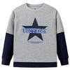 Converse Kids Star Logo Print Faux Two-Piece Long Sleeve T-Shirt