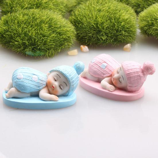 Fish Tank Ornament Shatter-proof Waterproof Anti-crack Colorfast Landscaping Sleeping Posture Micro Landscape Baby Figurine Home Decor