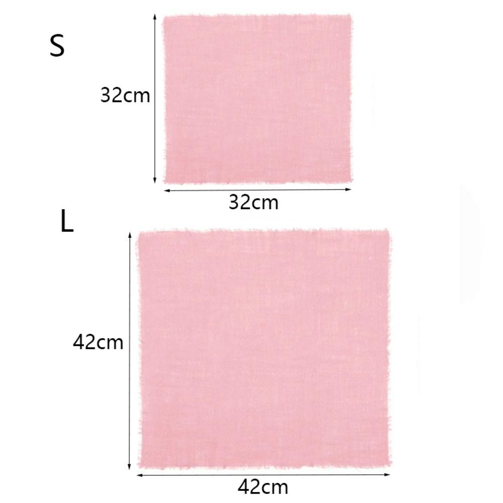 6pcs Cotton Cloth Napkin Washable Table Decoration Vintage Gauze Table Towel  Banquet