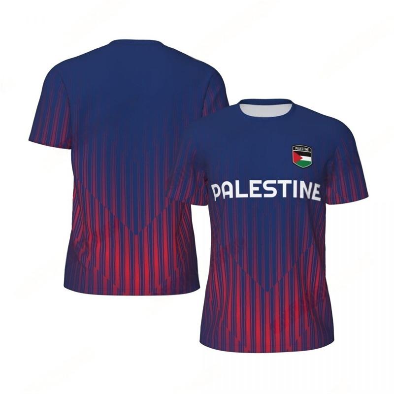 

Fashion Palestine Flag Graphic Football T Shirts Summer Trend National Emblem Printed T-shirts Casual Oversized Sports Tees 6XL