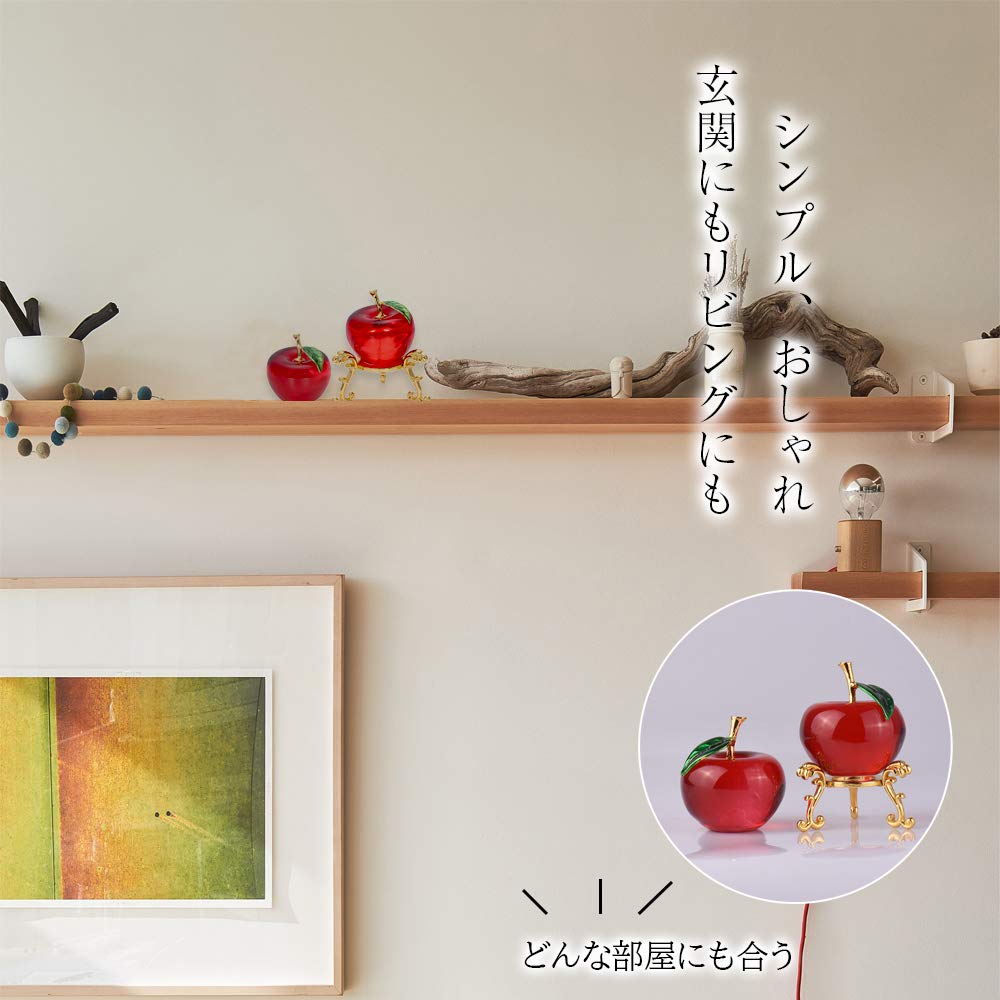 Apple Feng Entrance Feng Shui Apple Crystal Red [Rokushiki-do.jp] Ornament, Shui, Decoration, Interior, Object, Suncatcher,