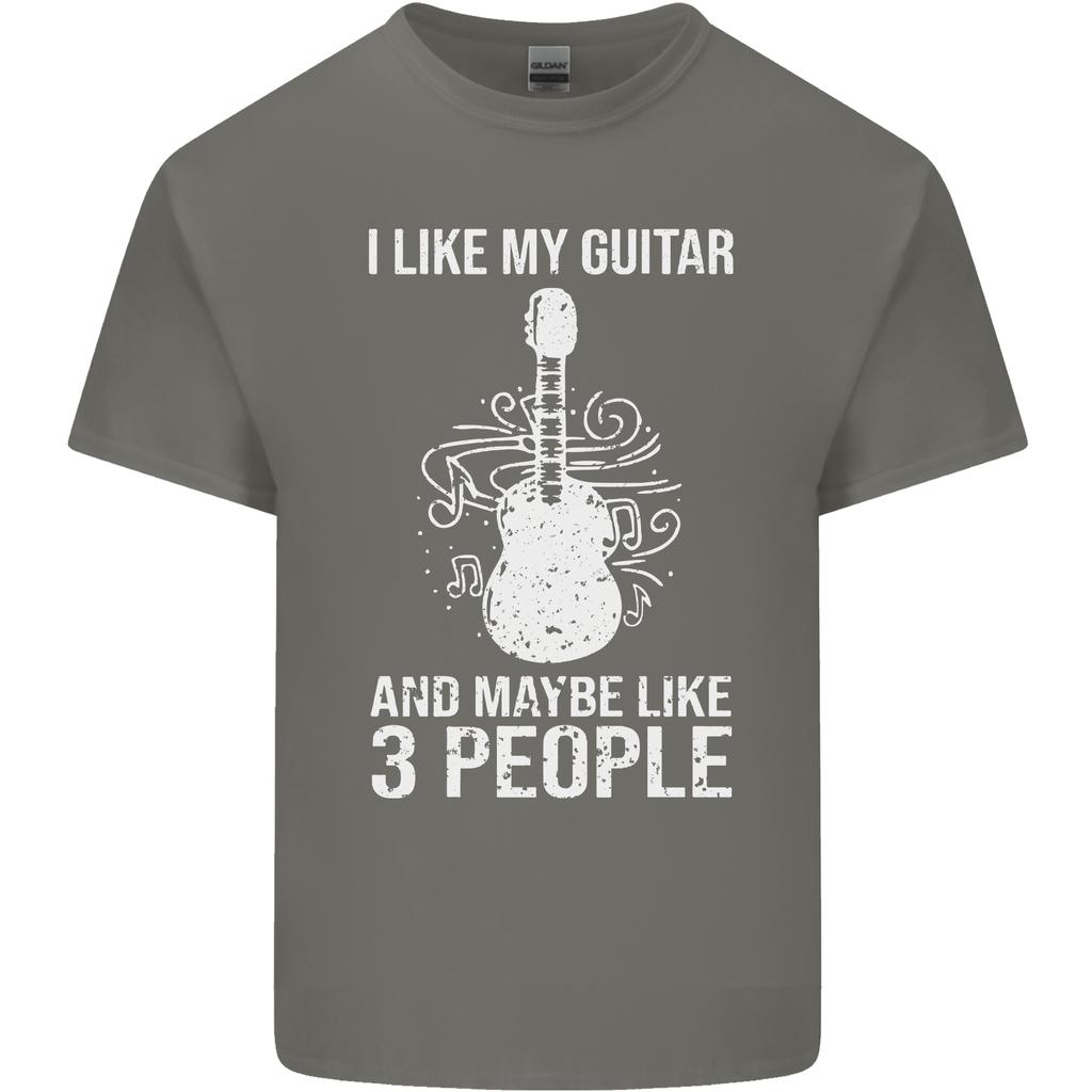 I Like My Guitar and 3 People Rock N Roll Unisexs Light Cotton TShirt