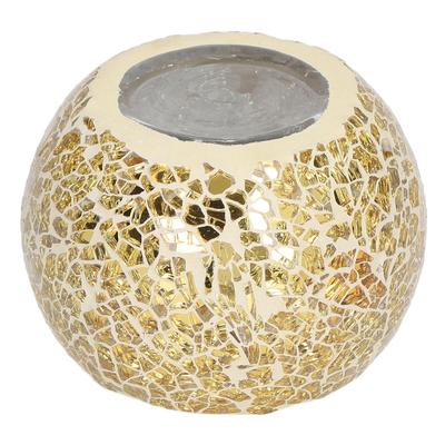 Glas Votivkerzenhalter Europäischer Stil Gold Mosaik Kerzenhalter für Zuhause Partys Jubiläen