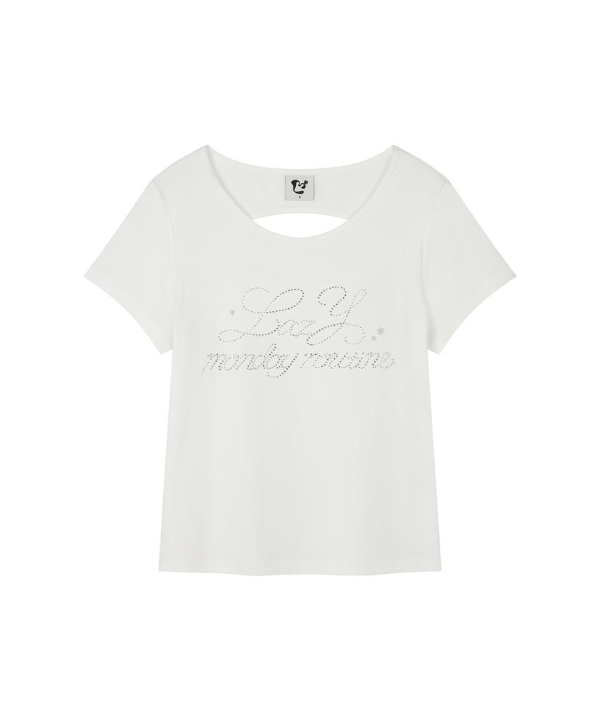 LMR Hot Fix Cutout Short Sleeve T-Shirt White