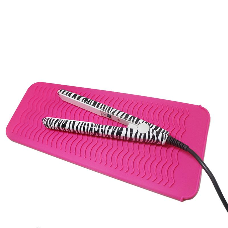 Curling Iron Hair Straightener Non-Slip Flat Iron Silicone Heat Resistant Mat