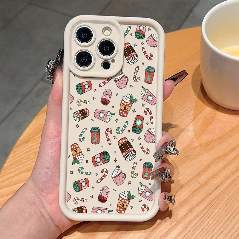 Christmas candy images suitable for iPhone 16/17 Pro Max iPhone 15/14 phone cases 13 shockproof 12 premium 11