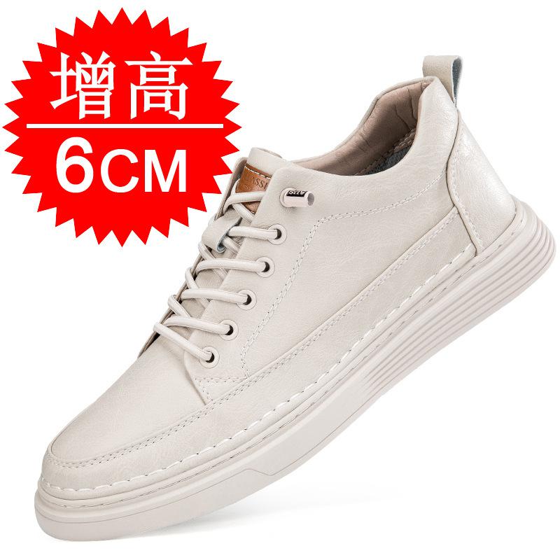 

Elevator Shoes for Men Height Increasing Sneakers Inches Taller Leather Casual Shoes With Height Increase 6cm 8cm 10cm 39