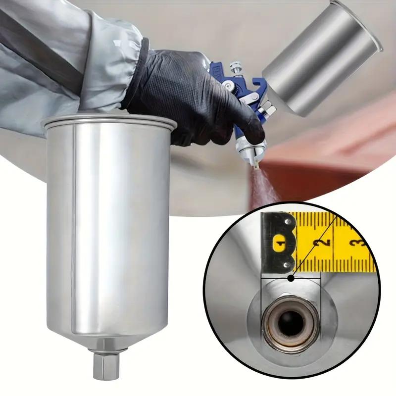 1000ML Metal Spray Gun Cup - Gravity Feed Refillable Paint Sprayer Pot For Automotive Crafts Painting Spray Gun Accessories
