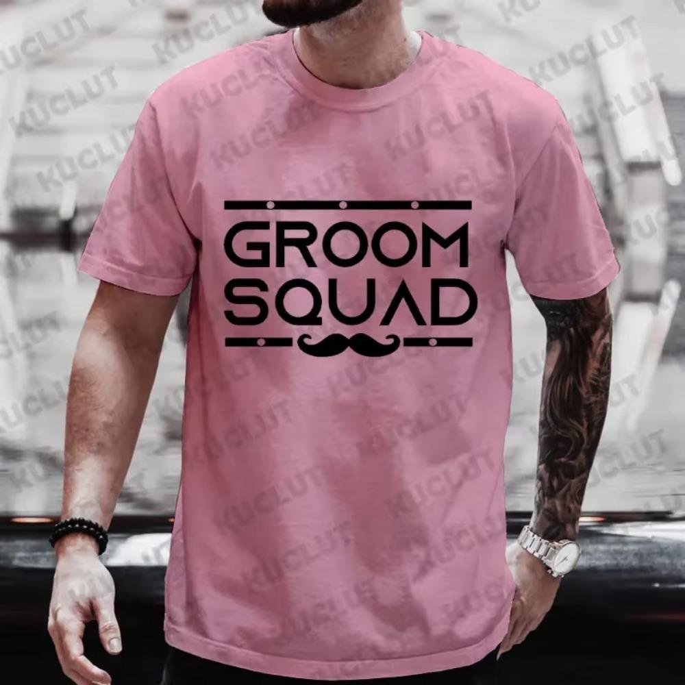 Team Future Groom Squad T-Shirt Friends Bachelor Stag Party Tshirt Groomsman Blouses Male Wedding Engagement Party Tees EVG Tops