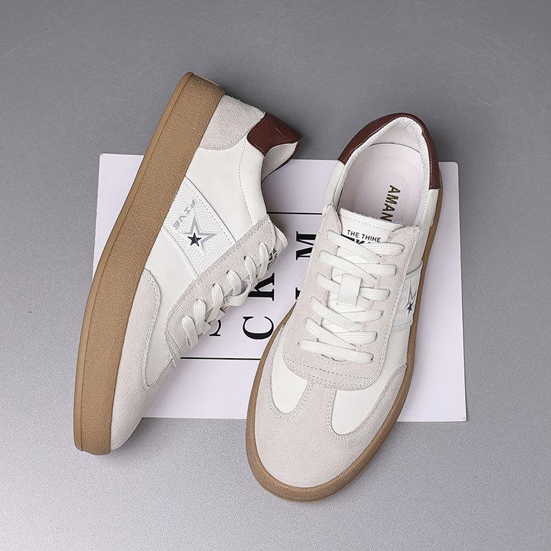 

Модные дизайнерские повседневные кроссовки на платформе для мужчин, модные кожаные мужские туфли с мягкой подошвой, весна-осень, роскошные мужские туфли из коровьей замши 38