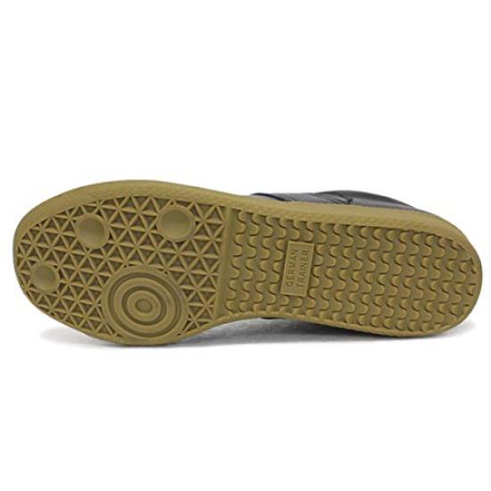 German Trainer 42500 Leather Size 43 Sneakers, Black, (approx. 27.0-27.5cm)