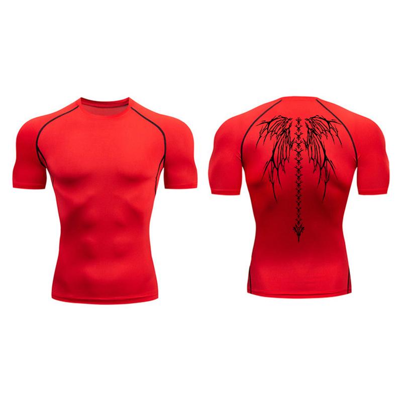 Graphic Compression Shirts for Men Short Sleeve Rash Guard Gym Workout Tshirt Tees Athletic Quick Dry Baselayer Undershirts Tops