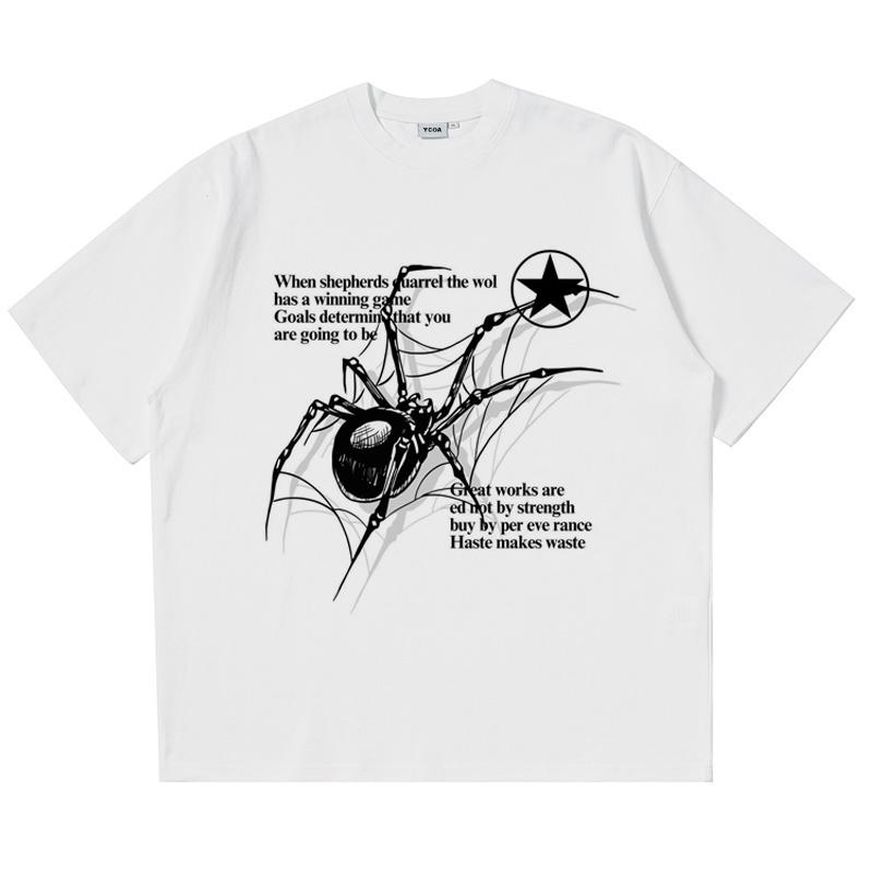 Pánská grafická trička Oversized Bavlna Vysoká kvalita Vintage Harajuku Móda Krátký rukáv Topy Tričko Y2k Streetwear Oblečení Kaws