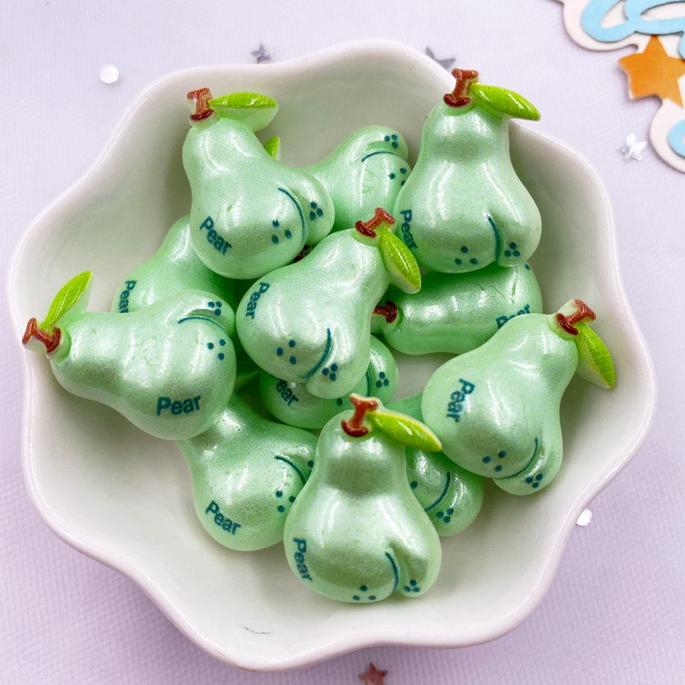 10pcs Colorful Resin Rainbow Love Lollipop Flower Fruit Vegetable Fruit Figurines Flat back Scrapbook DIY Jewellery Decor Crafts