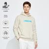 Langdeng Unisex Letter Print Hooded Sweatshirt