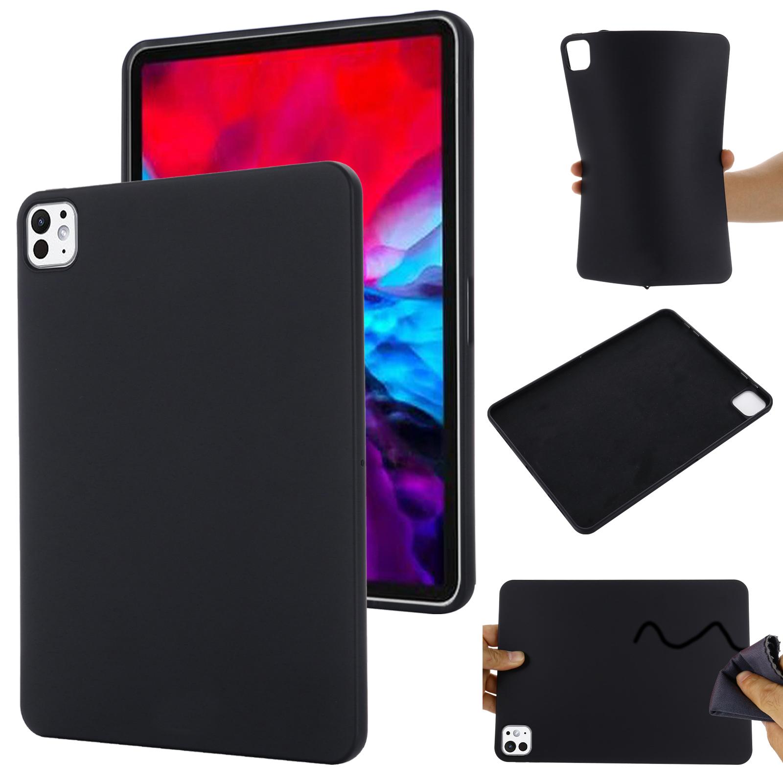 

For iPad Pro 11 (2024) Case Liquid Silicone Anti-Scratch Tablet Cover Black