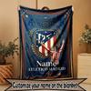 Individualizuotas su vardu Atletico Madrid spaudinio pledas, namų dekoras, miegamasis, sofa, stovyklavimas, svetainės sofa, dovanos gimtadieniui, Kalėdoms