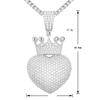 New Style Pendant with Personality and Fashion, Copper Inlaid Zircon Heart-shaped Hip-hop Pendant