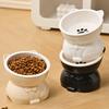 Ceramic Cat Bowl Slanted Mouth Dog Food Feeding Basin Non-Slip Pet High Foot Protection Cervical Spine Pet Drink Water Bowl