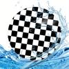 Set of 2 High-Quality EVA Black And White Checkered Car Coasters - Non-Slip Cup Mats Designed to Keep Cup Holders Clean