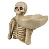 Halloween Gotisk Dödskalle Serveringsskål Skelett Snack Nyckel Förvaringsbricka Skrivbordsförvaring Snacks Catchall för Halloween Festprydnad