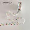 New Colorful Gift Wrapping Ribbon Polka Dots Bowknot Gift Box Decorative Ribbon Polyester Clear Packaging Box Ribbon Birthday