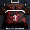 AC Milan Design Bed Bedding Set 1 Duvet Cover + 2 Pillowcases Soft Breathable Household Bed Linens