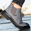 Fashion Waterproof Men Welder Shoes Steel Toe Work Shoes Man Anti-spark Anti-smash Safety Shoes Male Slip On Chelsea Work Safety Boots