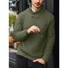 Men's Lapel Business Knitted Sweater Fashion Elastic Pullover Bottom Sweater