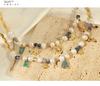 European-American Court Style Gold-Plated Titanium Necklace with Freshwater Pearls & Natural Stone Beads