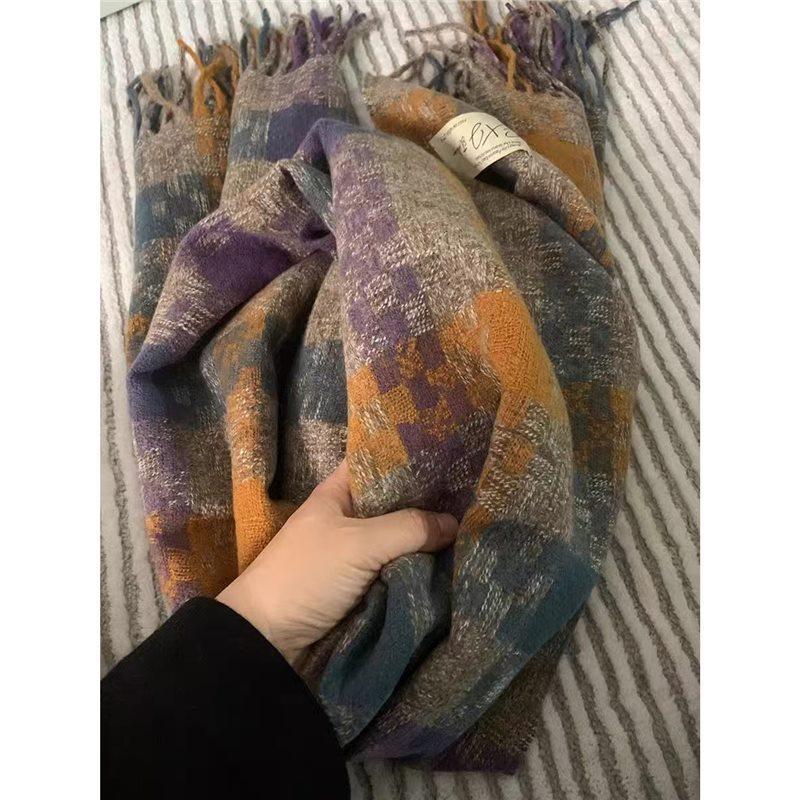 

Шарф Зима Нова колекція Осінь/зима Атмосфера Плед бахрома для пар, теплий і студентський шарф елітного стилю 210*60cm