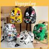 Mouse Minnie Mouse Anime Print Kids Backpack For School Travel Use Daily